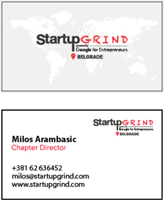 Izrada vizit karti za Start Up Grind